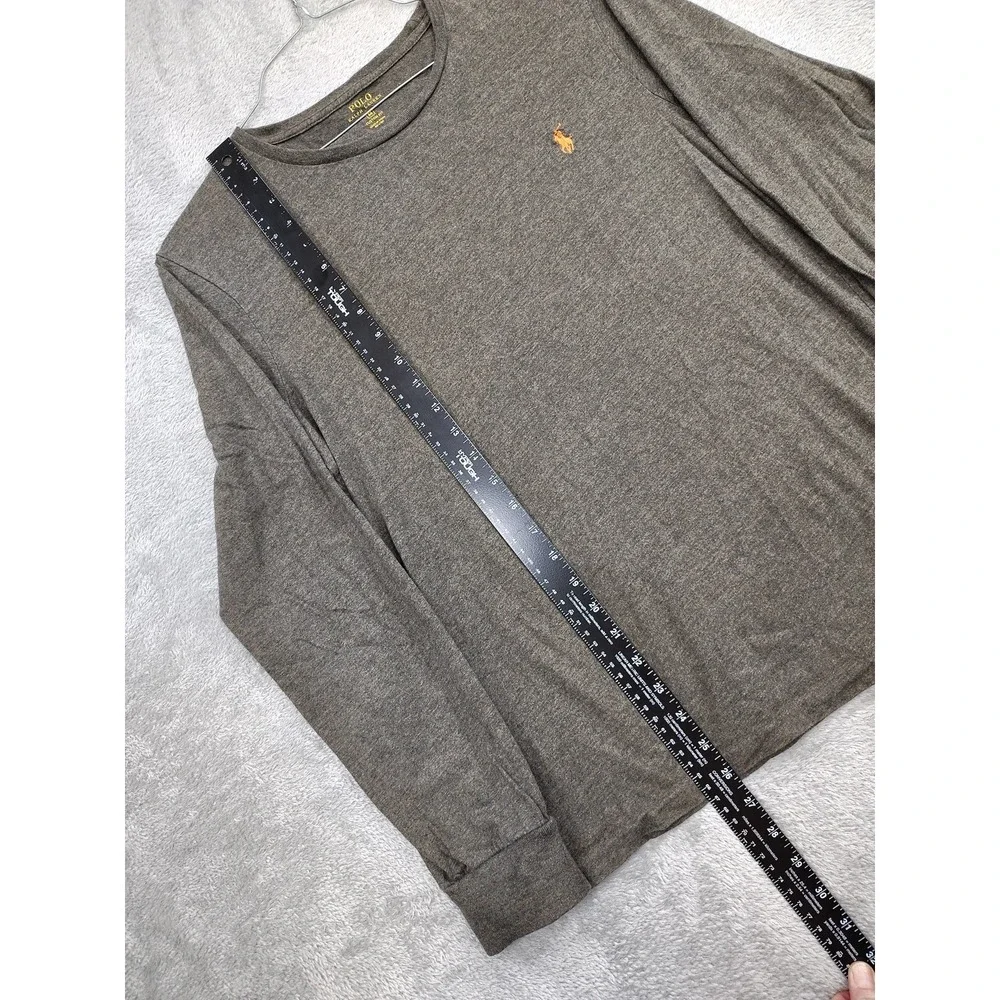 Polo Ralph Lauren Large T Shirt M Green Heather Long‎ Sleeve Pony Pullover Mens